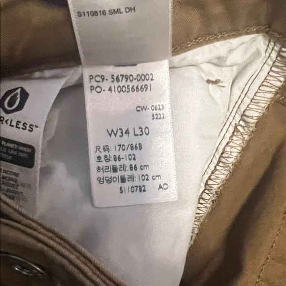 Dockers Jean Cut Khaki All Seasons Tech Mens Straight Fit Flat Front Pant 34X30 - Picture 5 of 7